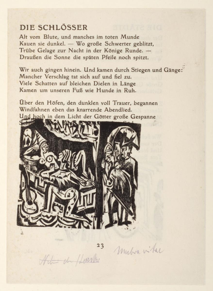 Georg Heym Umbra vitae Die Schlösser Die Städte