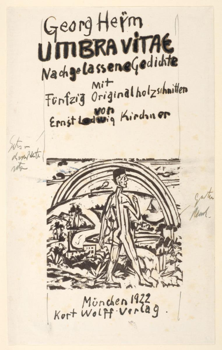 Georg Heym Umbra vitae Titelentwurf