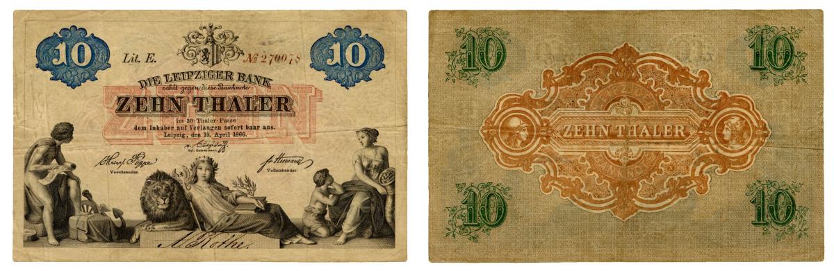 Leipziger Bank: 10 Taler 1866
