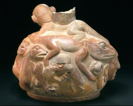 Relief: Anthropomorphe und zoomorphe Figuren