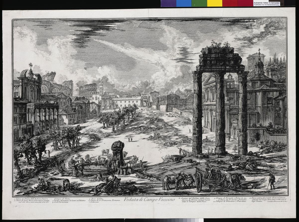 Ansicht des Forum Romanum (aus: Vedute di Roma)