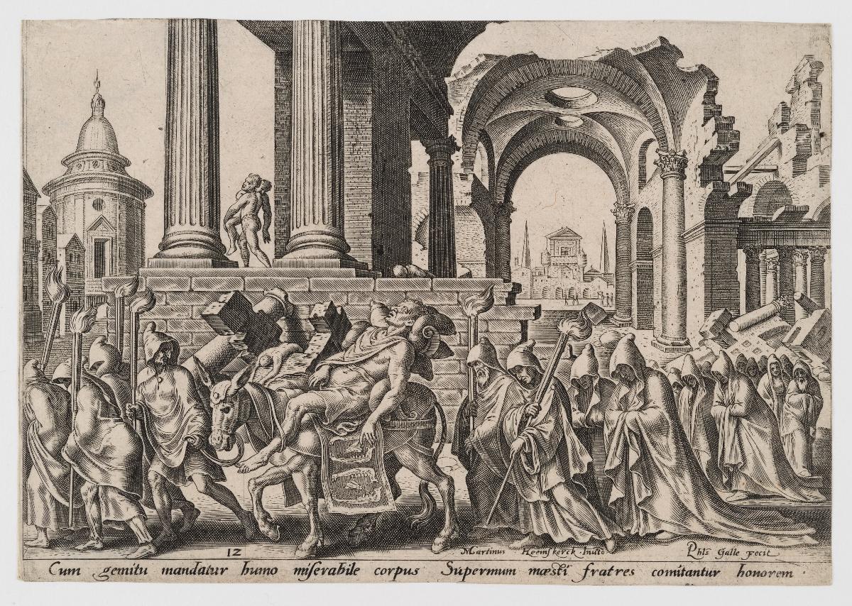 Das Begräbnis Simsons (Ri 16:31), Blatt 12 aus der Folge "Die Unglücke des jüdischen Volkes"