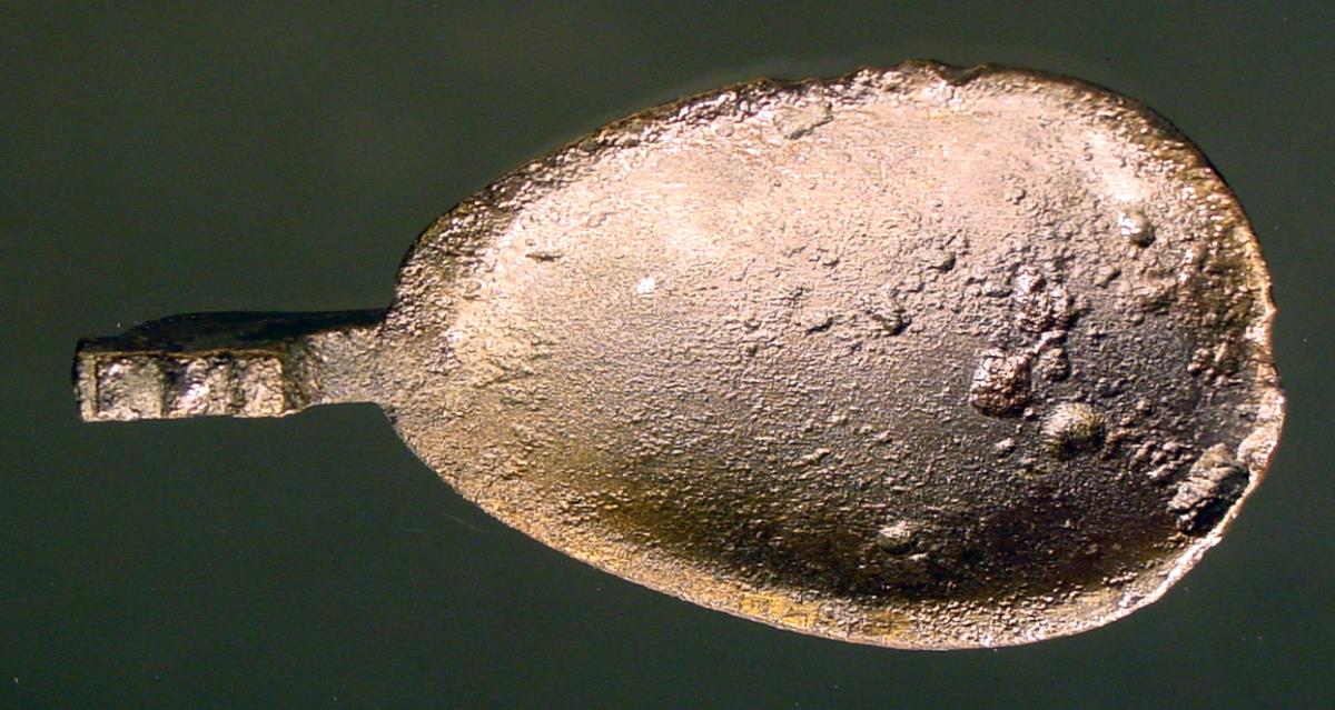 Löffel ohne Stiel, versilbert