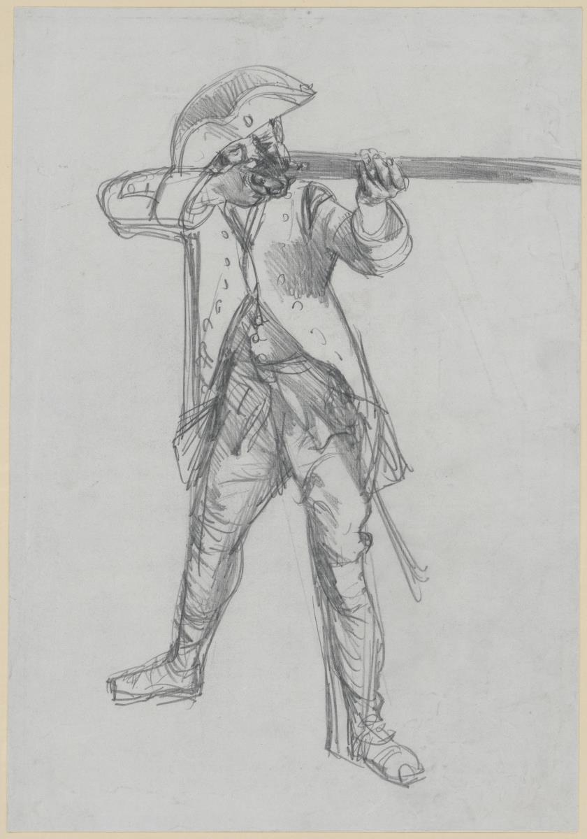 Infanterist im Anschlag nach rechts