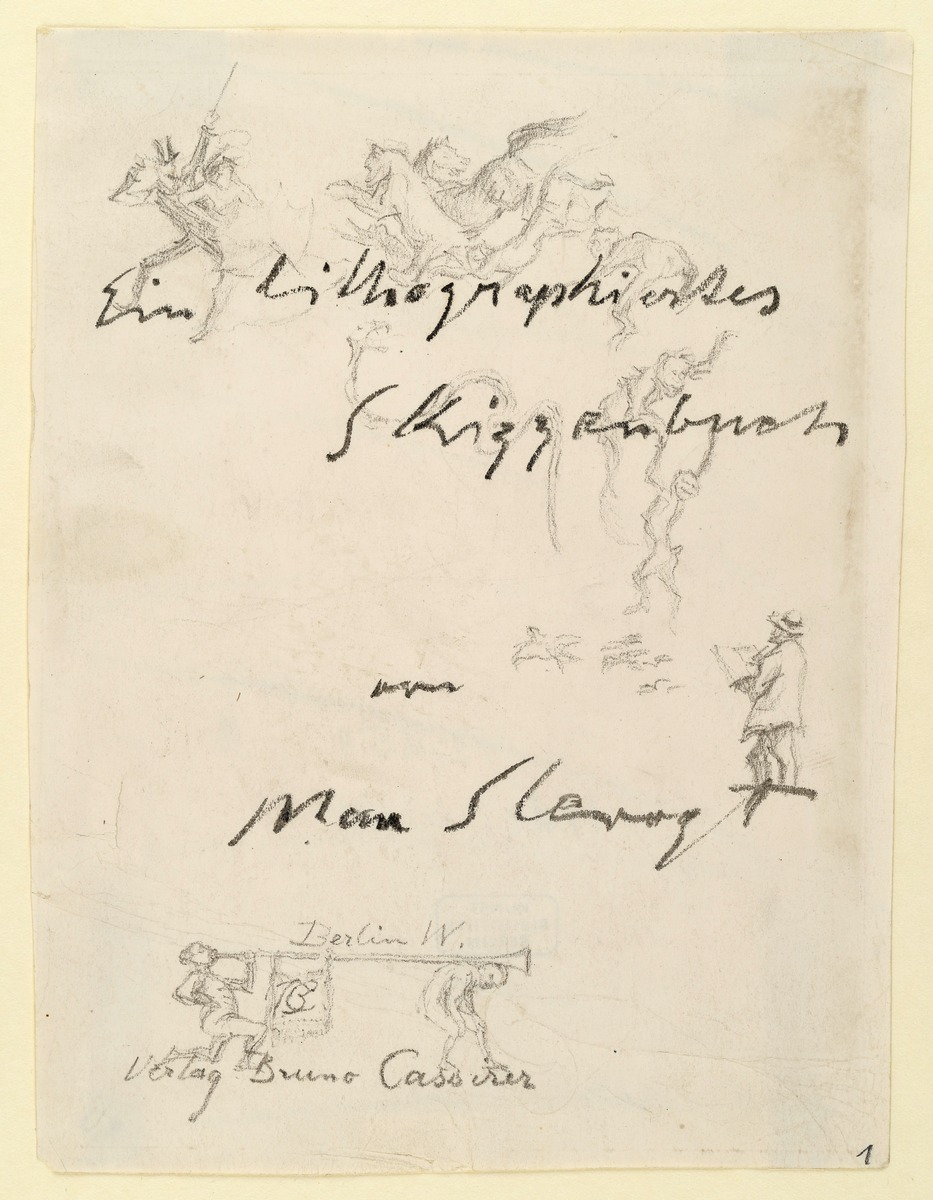 Vorzeichnung zu Ein lithographisches Skizzenbuch