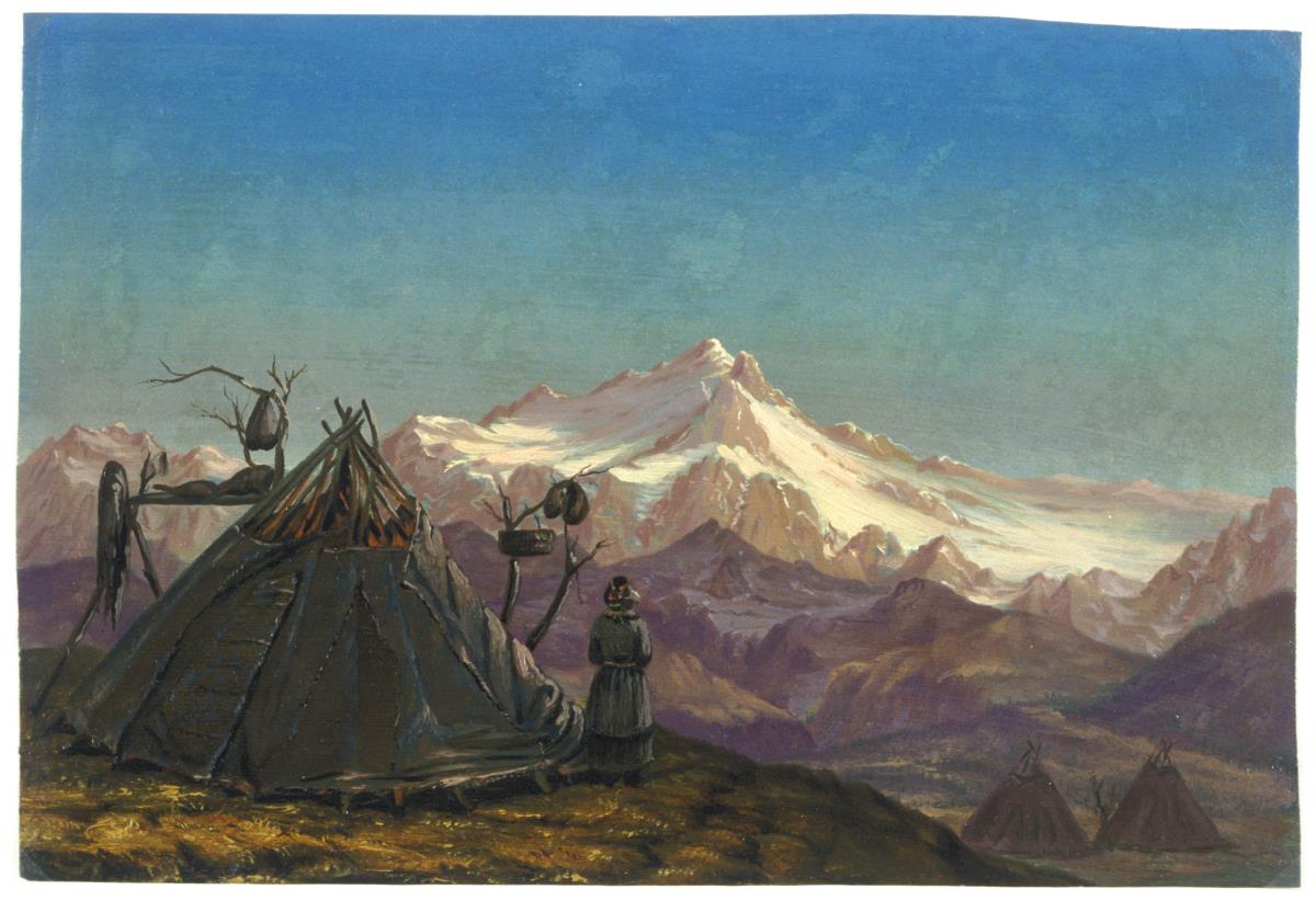 Lappländer auf den Fjällen zwischen Schweden und Norwegen