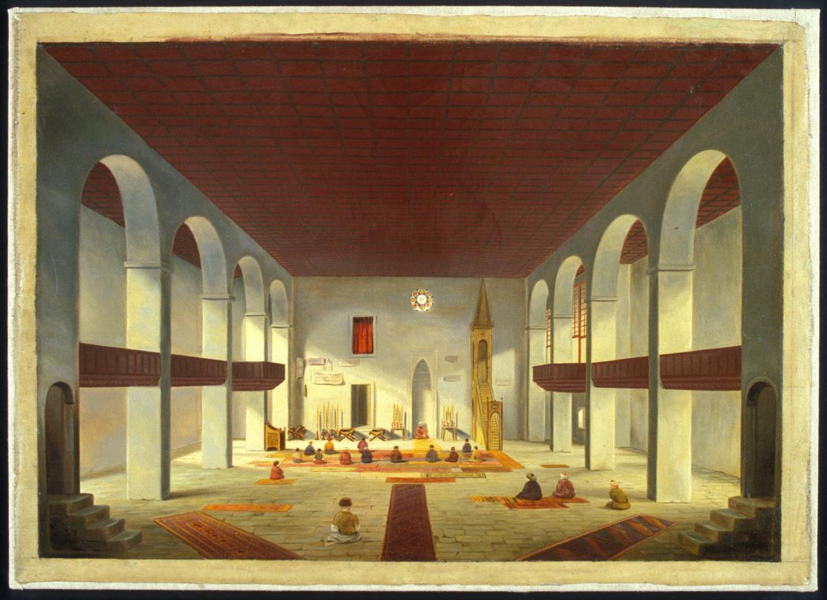 Das Innere der Moschee im Palast der Tatar-Chane