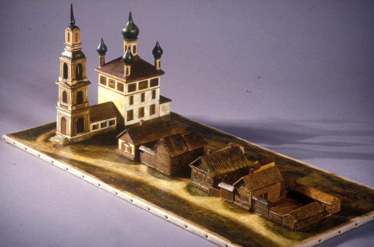 Modell eines russischen Dorfes