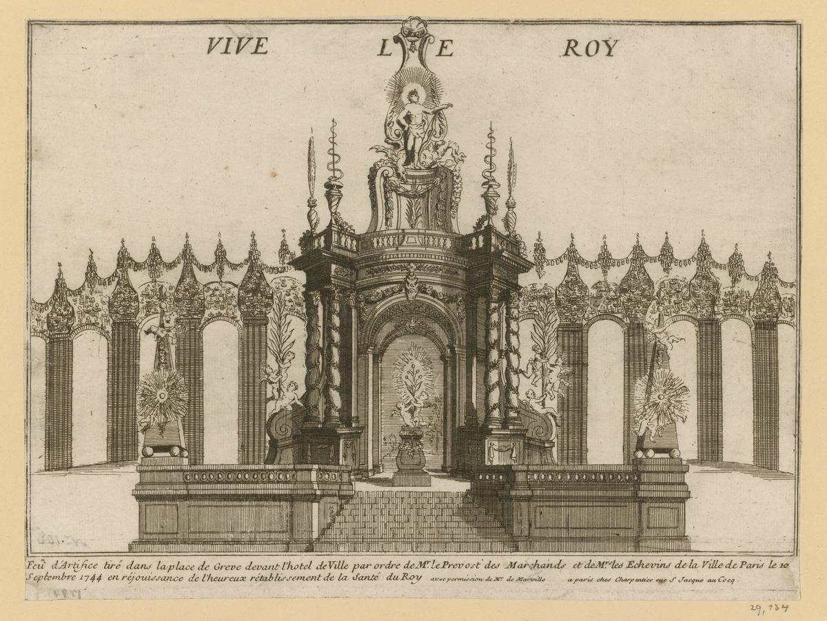 Feuerwerk für Ludwig VX. in Paris 1744