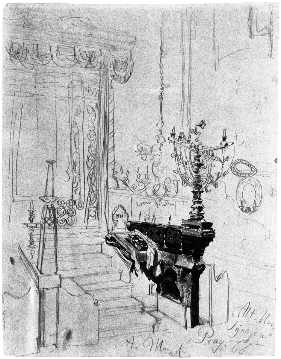 Inneres der Alt-Neu-Synagoge in Prag