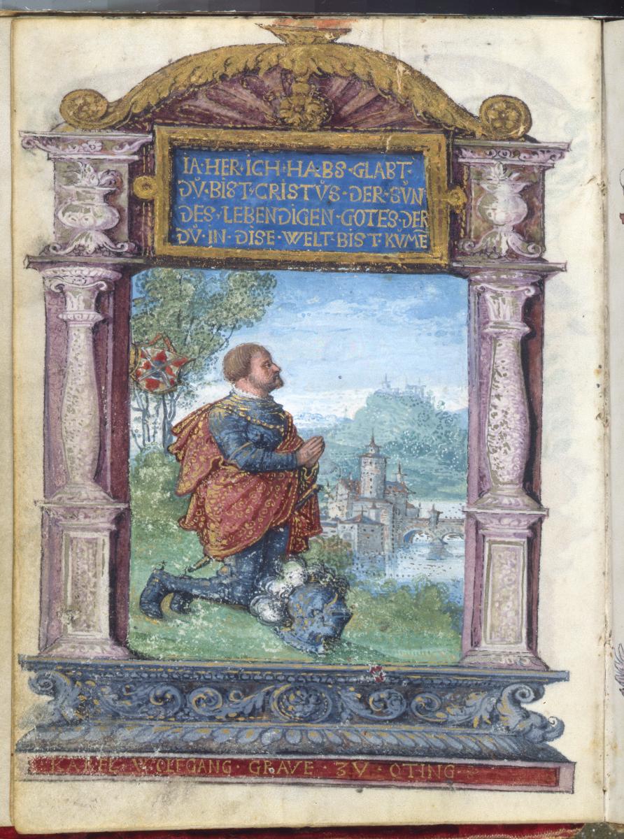 Psalter des Grafen Karl Wolfgang zu Oettingen. Betender