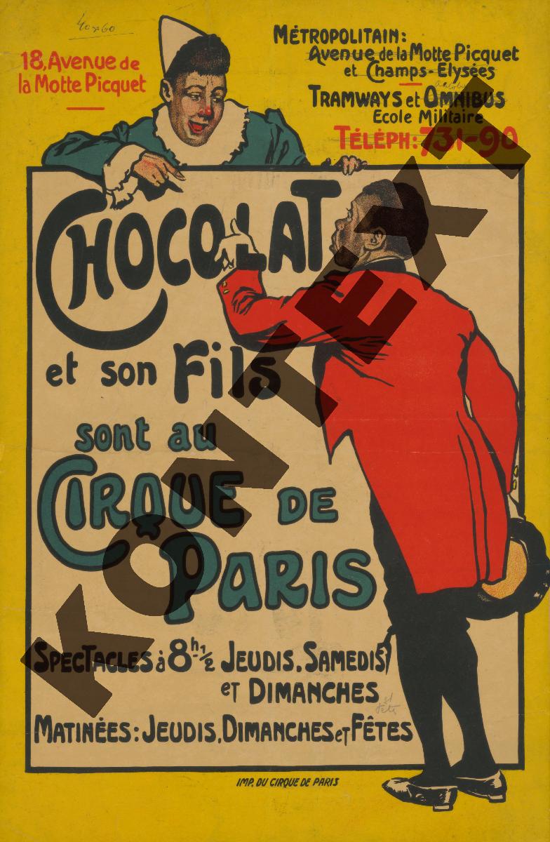 Chocolat et son fils au cirque de Paris