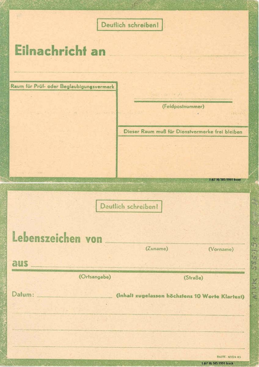 I (67 H) 585/1991