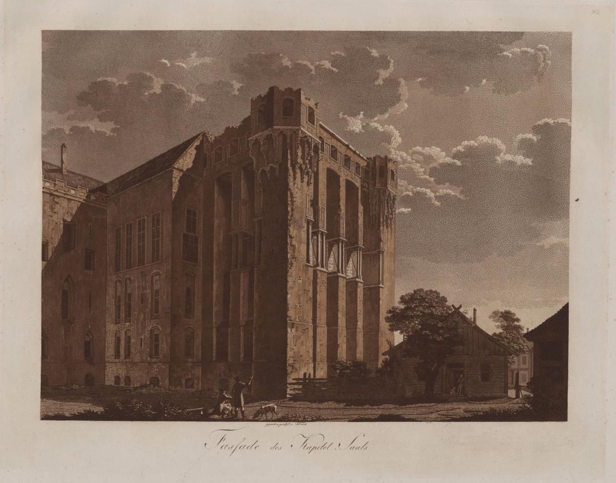 Schloss Marienburg in Preussen. Fassade des Kapitel-Saals