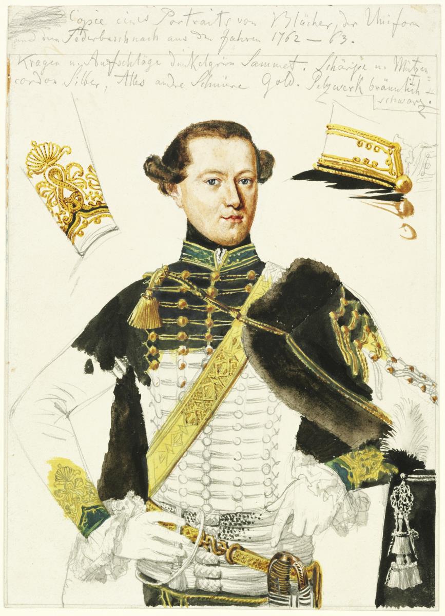 Gebhard Leberecht von Blücher. Skizze nach einem Gemälde