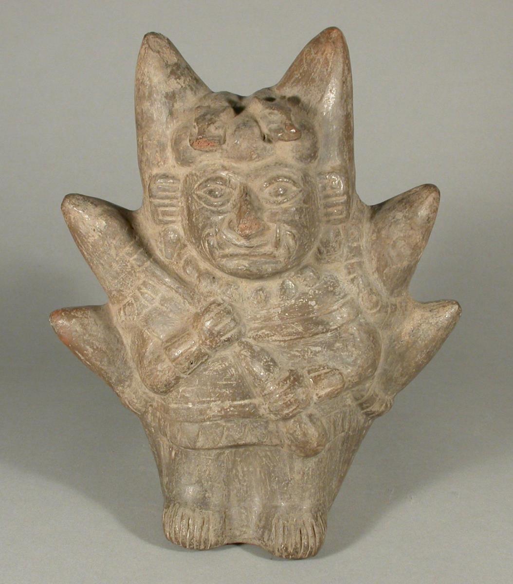 Anthropo-zoomorphe Figur im Gebirge
