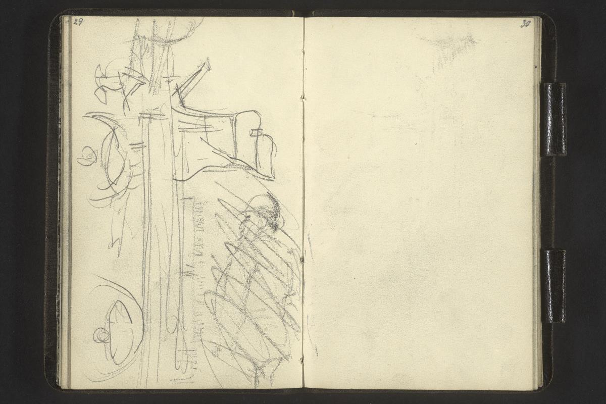 Stehender Mann (verworfen), Plattenwagen mit Getränkekisten