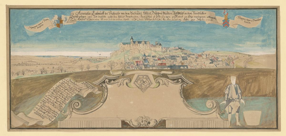 Ansicht von Ranis mit dem Schloss