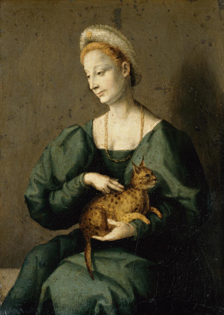 Bildnis einer Frau mit Luchs