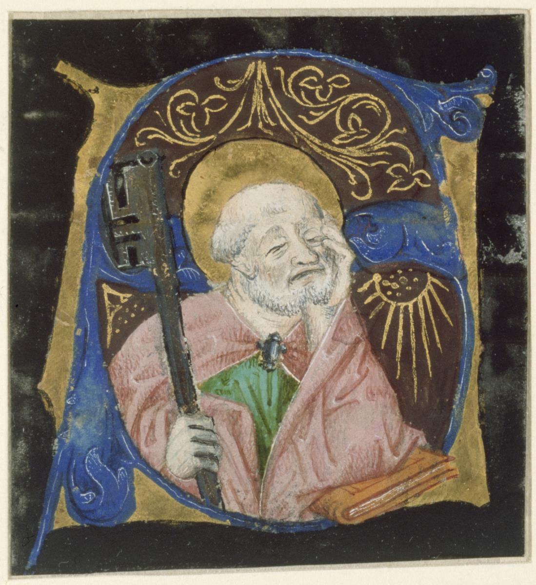 Initiale S(imon Petre ?), Antiphonarium Officii, Fragment