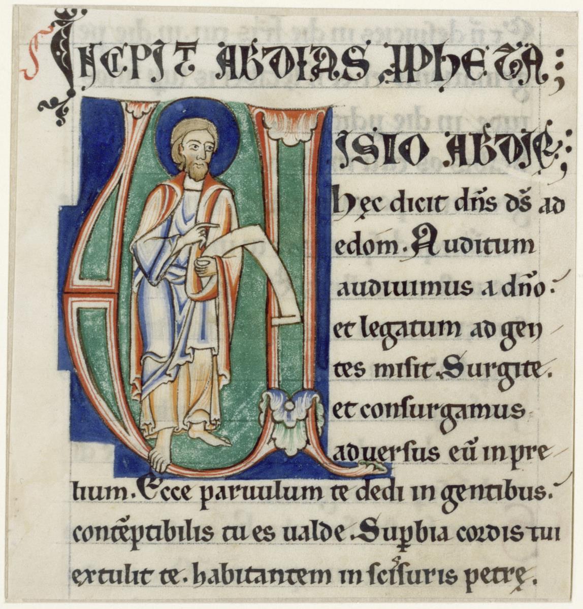 Initiale V(isio Abdie), Bibel, Maasgebiet