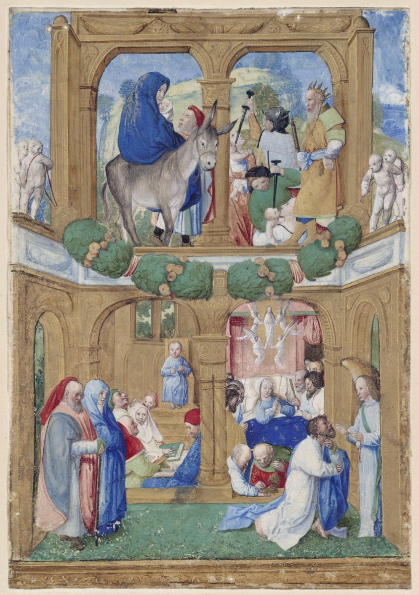 Einzelblatt mit Szenen aus dem Marienleben