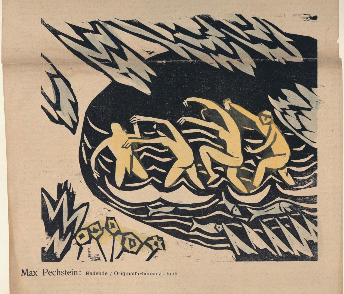 Badende (aus: Der Sturm, Nr. 94, Jan. 1912, Titelseite)