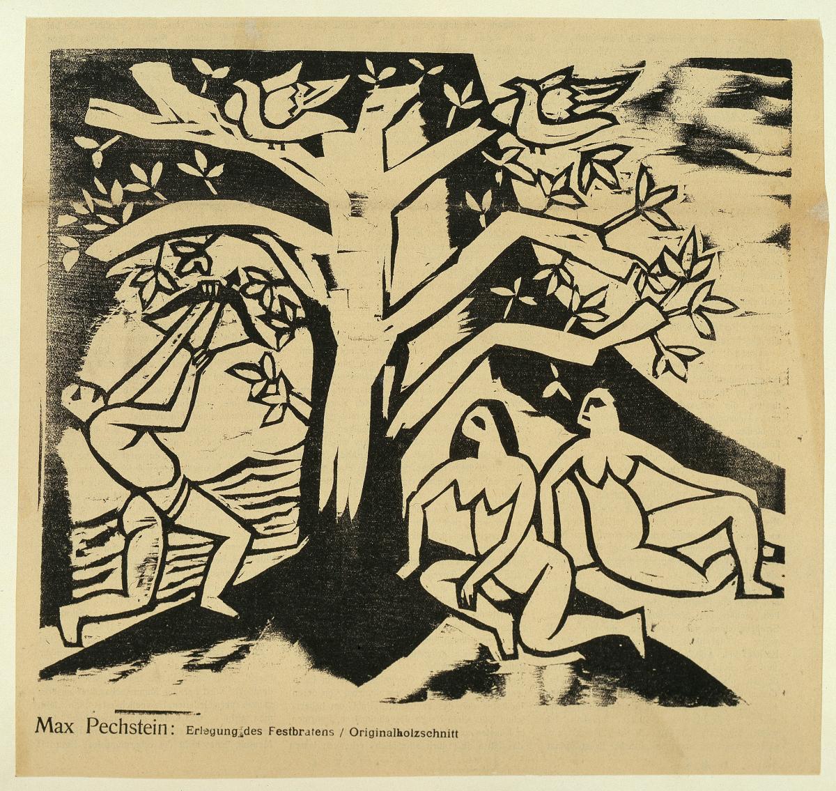 Erlegung des Festbratens (aus: Der Sturm, Nr. 93, Jan. 1912, Titelseite)