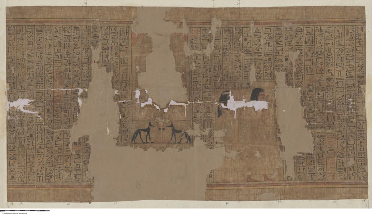 Hieroglyphischer Papyrus, Totenbuch des königlichen Schreibers Nacht-Amun