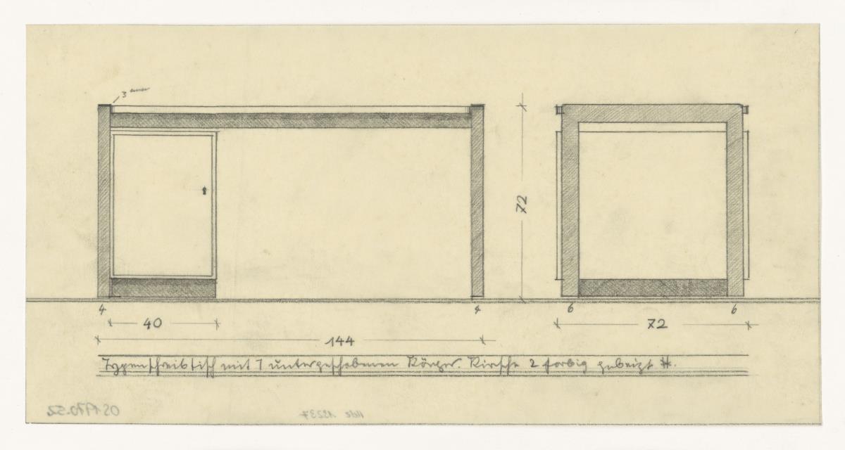 Typenschreibtisch (Möbelentwürfe, Schreibtische)