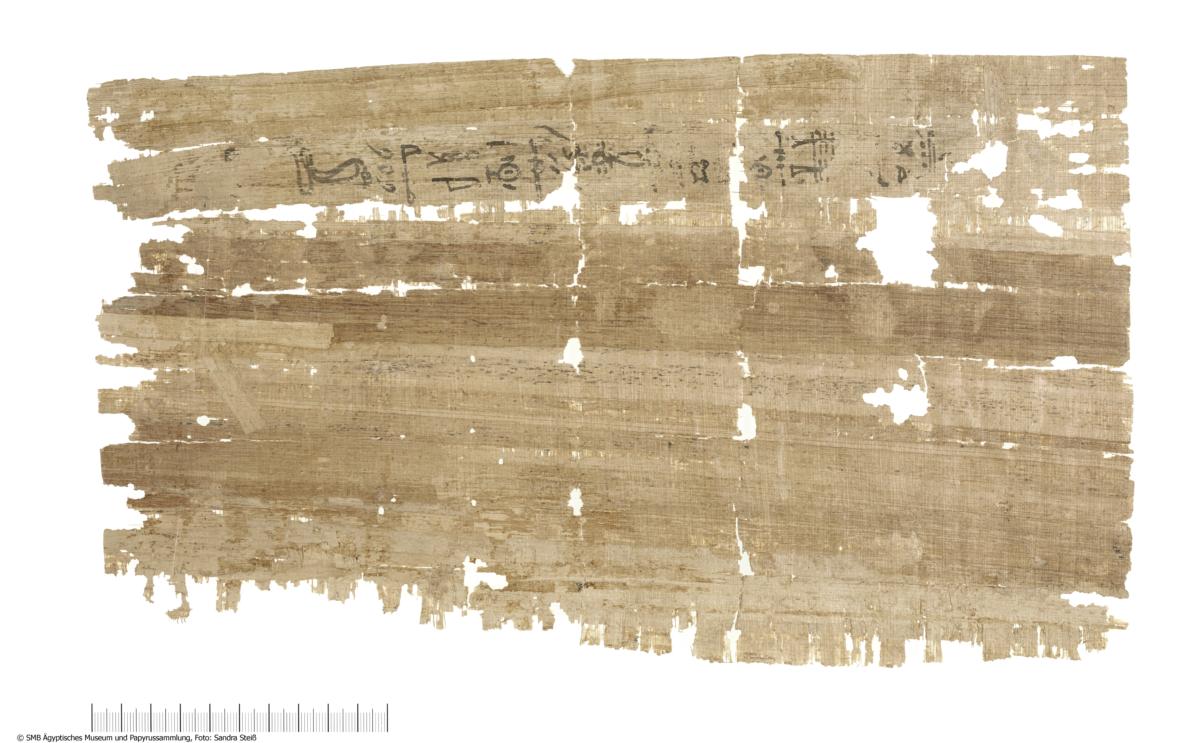 Hieroglyphischer Papyrus mit einem Auszug aus dem "Buch vom Atmen"