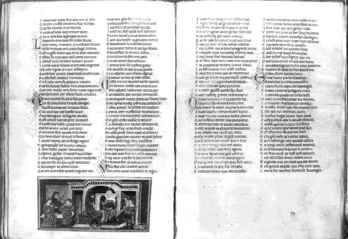 Hüon d'Auvergne, Roman in Versen, geschrieben v. Nicolas Trombeor