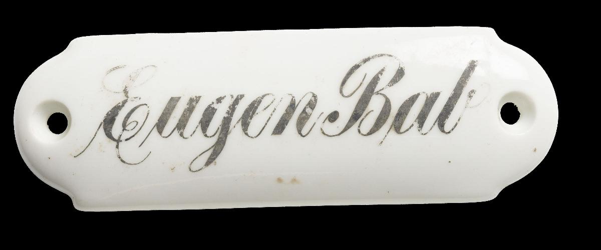 Namensschild "Eugen Bab"