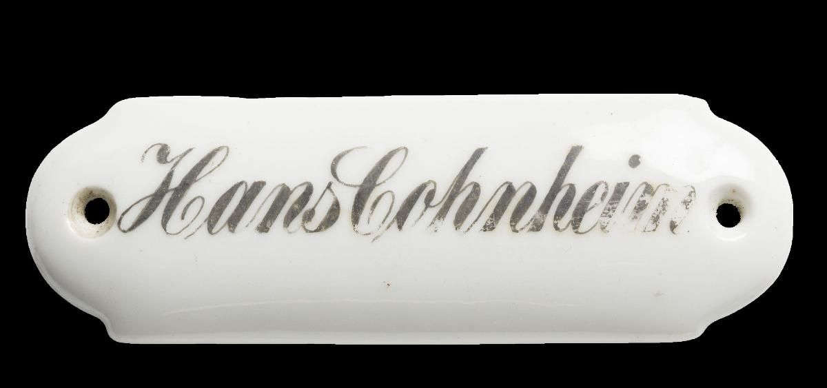 Namensschild "Hans Cohnheim"