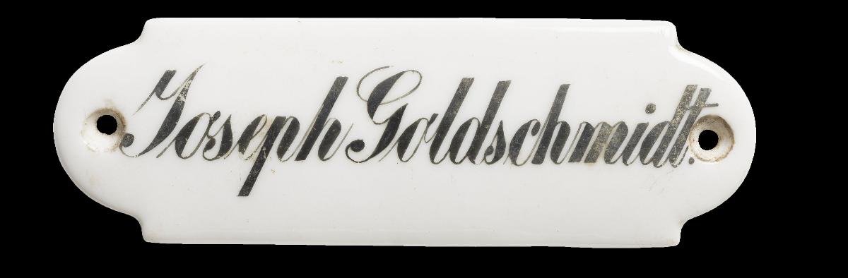 Namensschild "Joseph Goldschmidt."