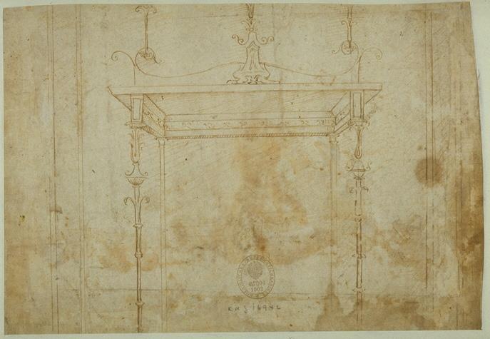 Baldachin zwischen Pilastern aus der Domus Aurea