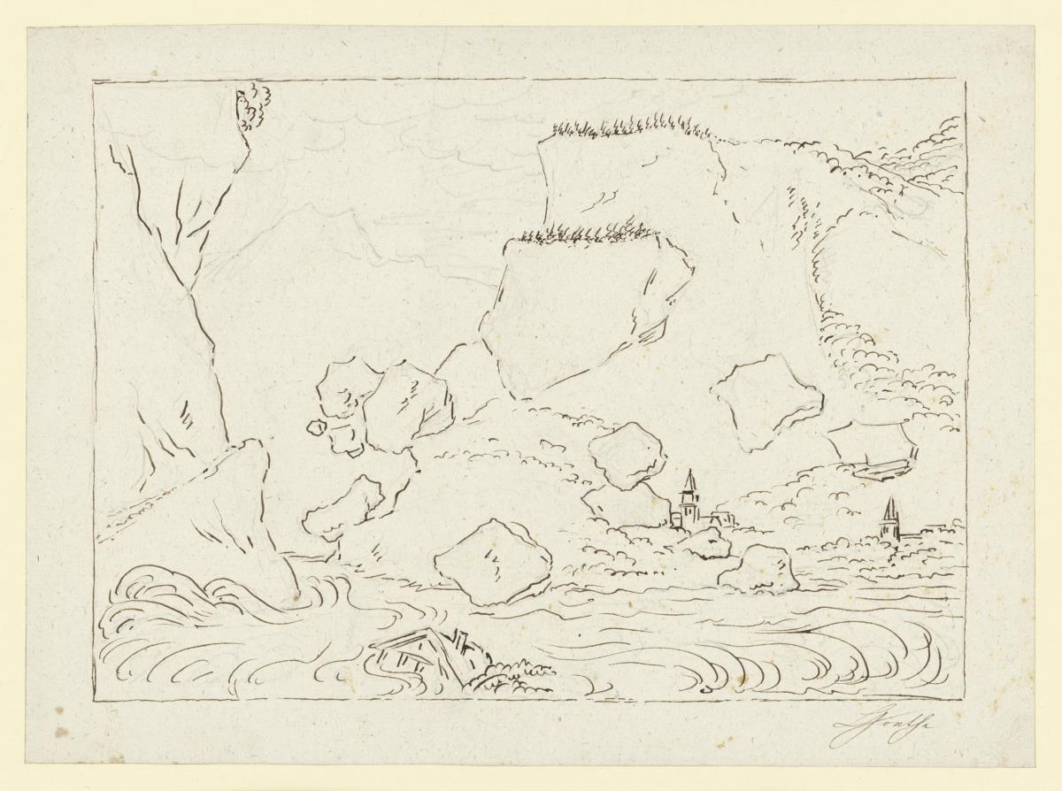 Der Bergeinsturz des Roßberges bei Schwyz (2. Sept. 1806)