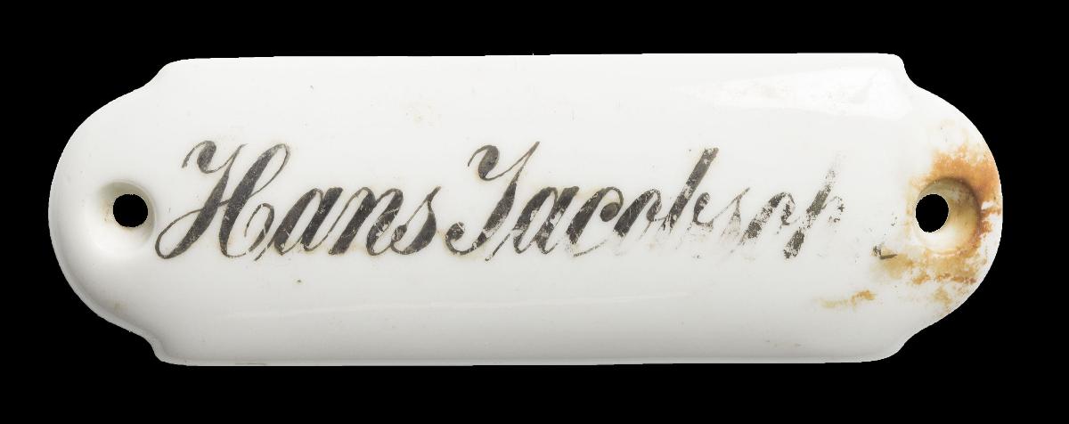 Namensschild "Hans Jacobsohn"