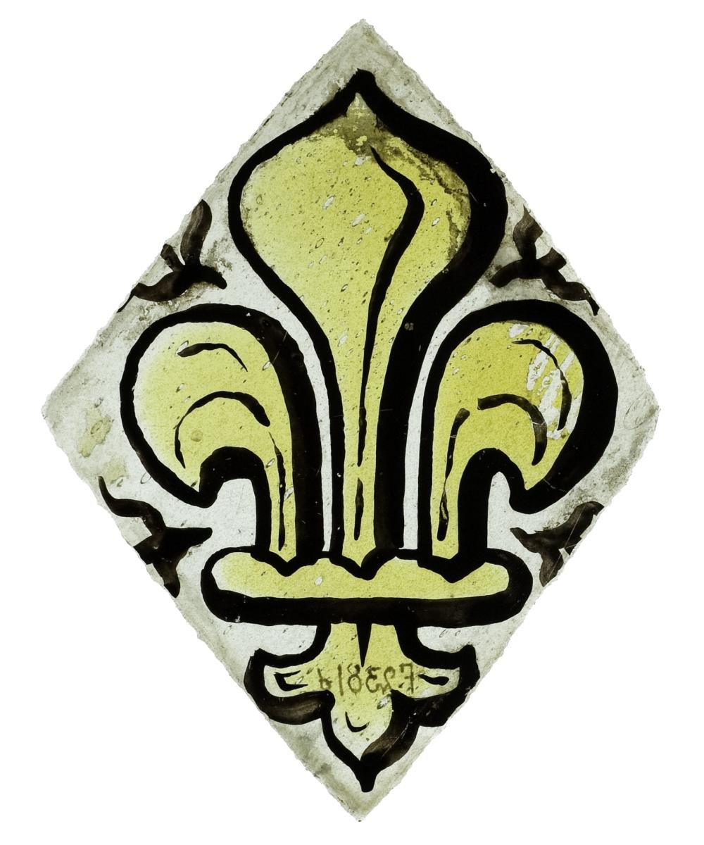 Raute mit heraldischer Lilie