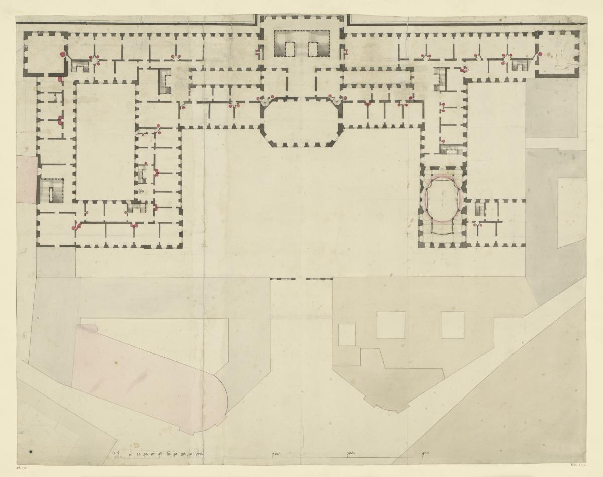 Umbauprojekt für die Wiener Hofburg, Grundriss, kleines Projekt, Variante III