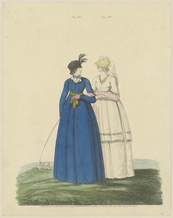 Gallery of Fashion, Fig. 221, 222: Riding Dress, Morning Dress
