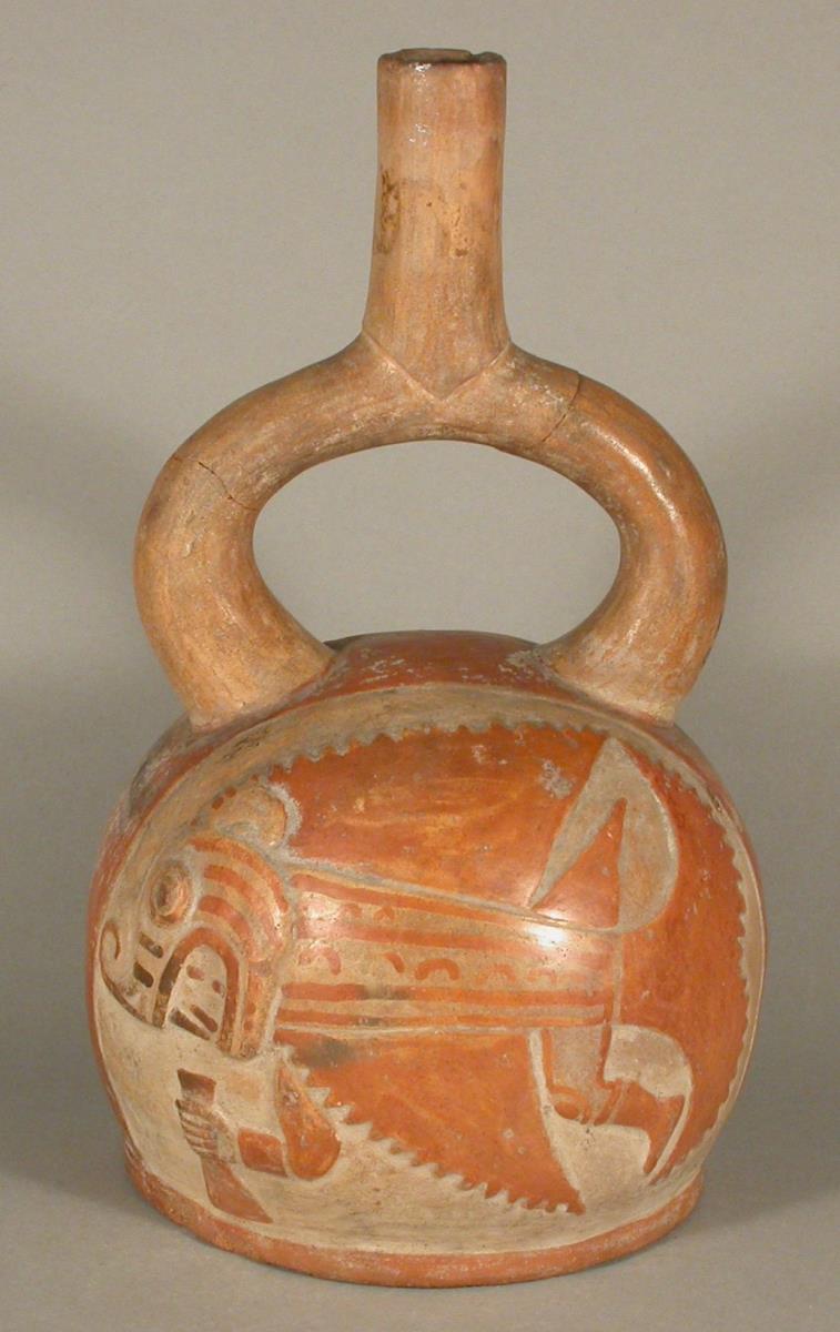 Relief: anthropo-zoomorphe Figur (Fisch)