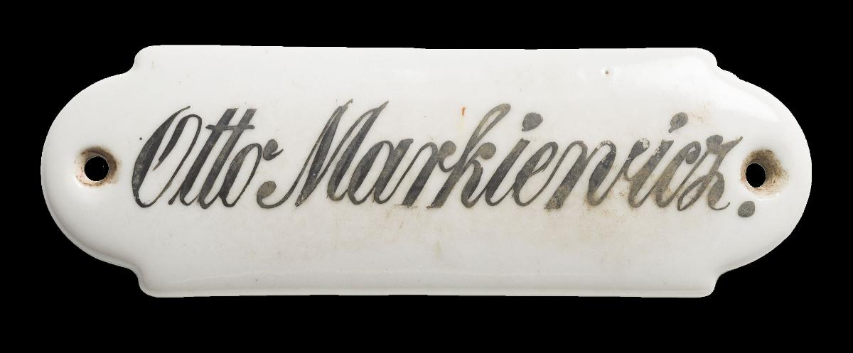 Namensschild "Otto Markiewicz."