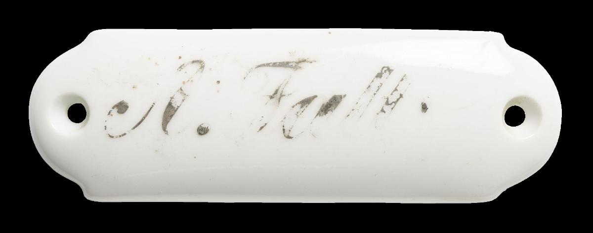 Namensschild "A. Faltz"