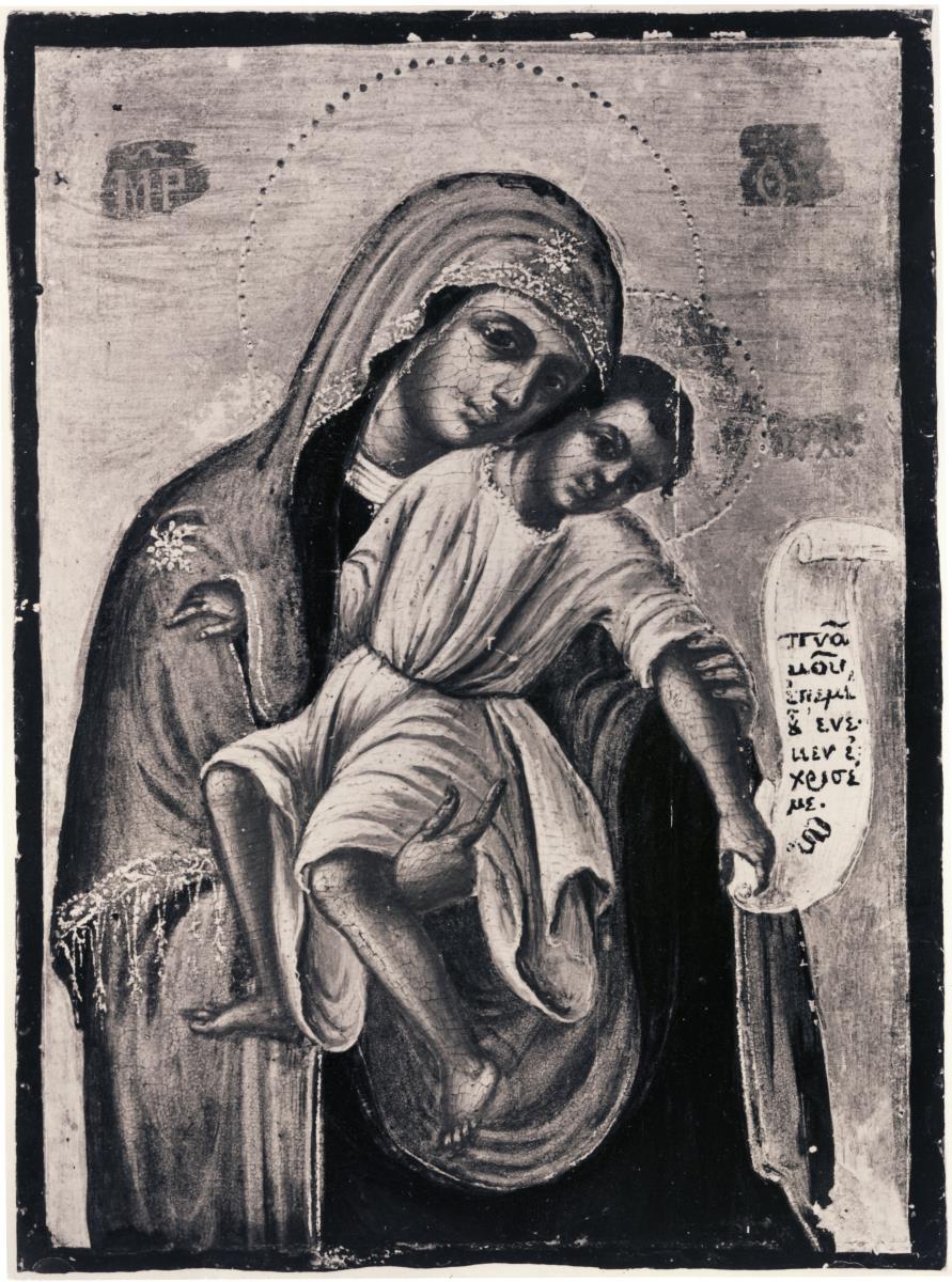 Zwei Ikonen mit der Gottesmutter vom Kykloskloster und dem Heiligen Spiridon