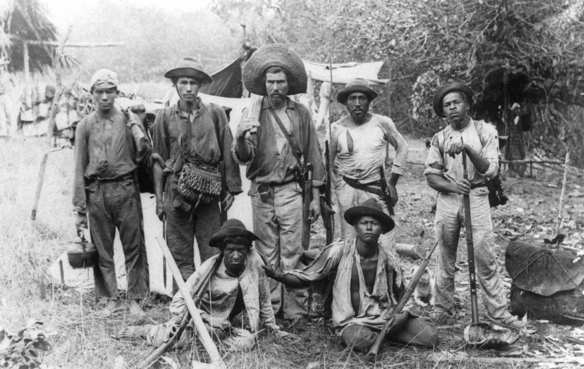 Die Kameraden (von links: Manoel, Carlos, Columna, Peter, Joao Pedro, Satyro, Raymundo).
