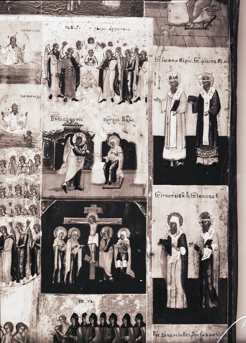 Ikone mit dem Sechstagewerk Gottes Schestodnev