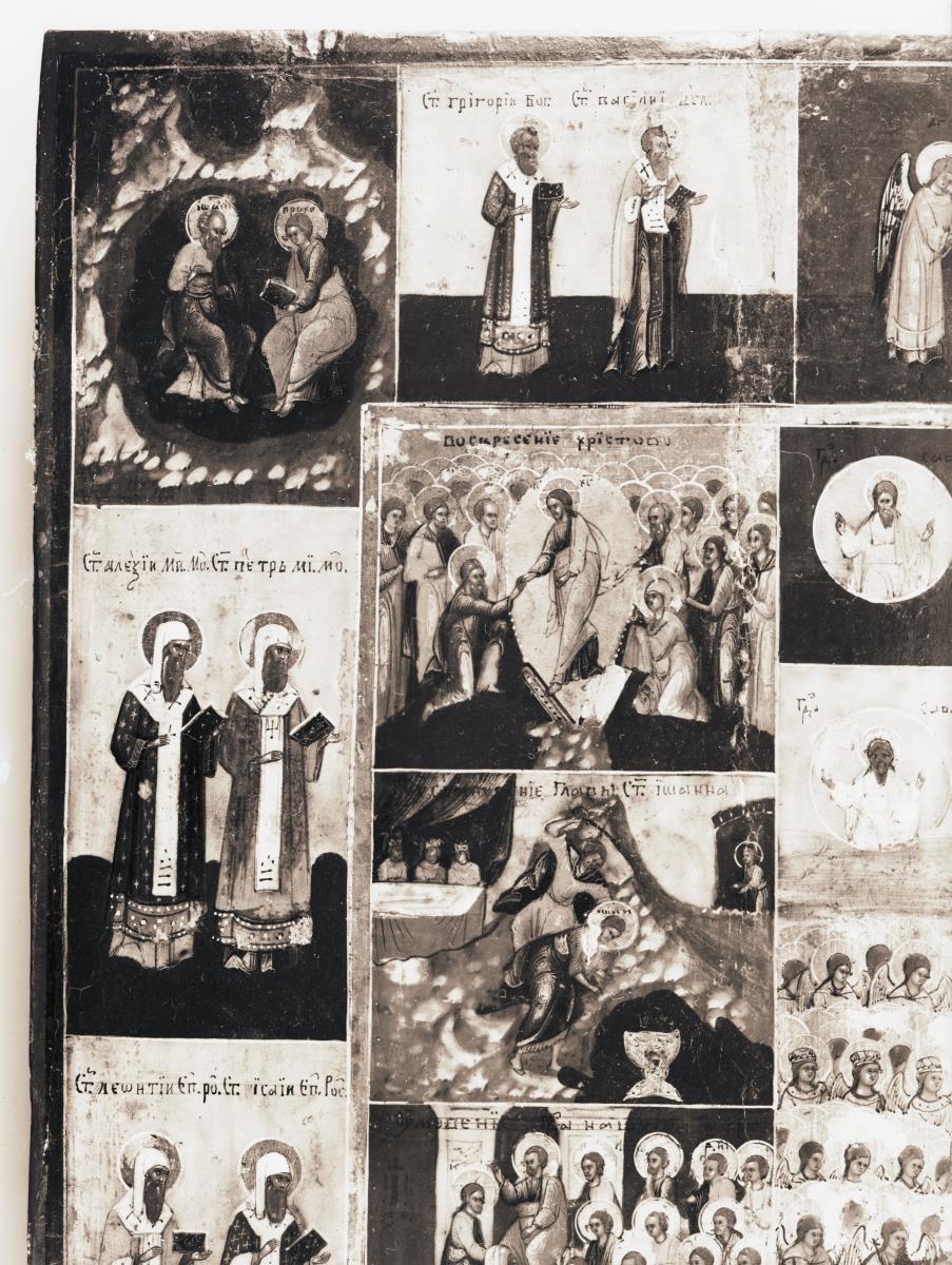 Ikone mit dem Sechstagewerk Gottes Schestodnev