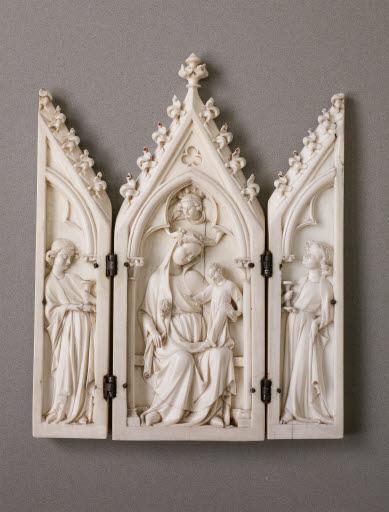 Thronende Muttergottes und Engel