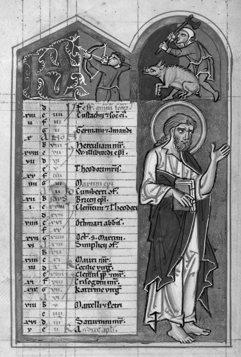 Kalendarium, November. Thüringisch-sächsisches Psalterium